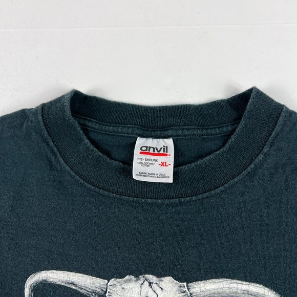 VTG Easyrider Rodeo Biker Shirt Extra Large Black Faded Ohio Short Sleeve Tee - Picture 3 of 10